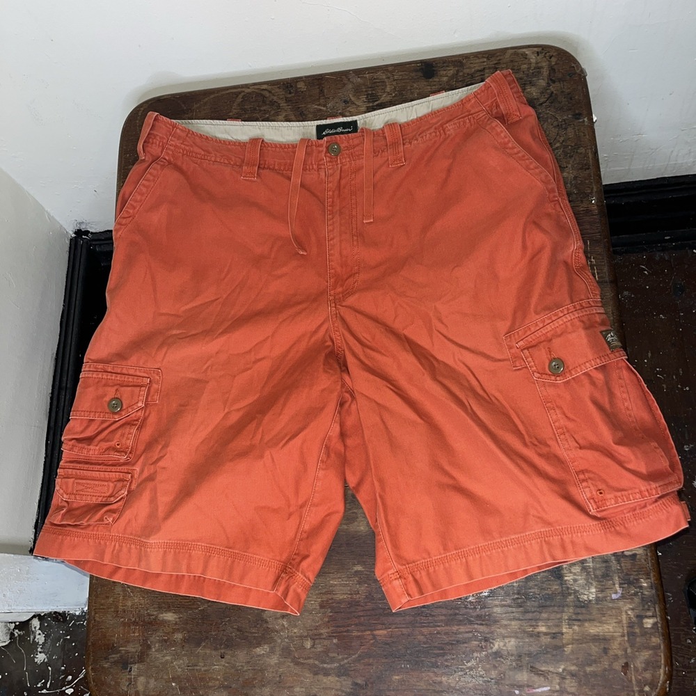 Eddie Bauer Cargo Shorts Size 40 Orange